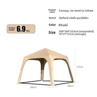 Auvent gonflable automatique, installation instantanée, abri solaire épais avec revêtement argenté, protection UV et contre la pluie pour le camping, tente sans assemblage