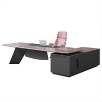 Ensemble de chaises de bureau en bois laqué écologique sans peinture ; Bureau de direction moderne et minimaliste pour espaces commerciaux