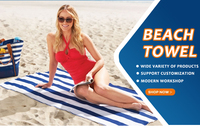 Serviettes de plage en microfibre personnalisées avec logo, séchage rapide, sans sable, absorbantes, à rayures, pour piscine et voyage