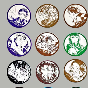 Badge personnalisé <span class=keywords><strong>en</strong></span> acrylique et fer blanc, motif anime miroir, style manga japonais Kawaii, avec attache épingle, pour cadeaux de cosplay, souvenirs, tendance USA - Product Image 6