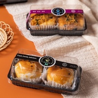 Pâtisserie au jaune d'œuf, 2 pièces, Snow Beauty, garniture de viande, petite coquille, gâteau de lune à la peau glacée, boulette de riz verte, feuilleté, carré de crabe, boîte de qualité alimentaire