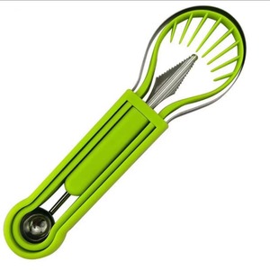 Cuchara multifuncional para frutas, cuchara para sandía de acero inoxidable, herramienta para tallar frutas de doble cabezal, utensilio tres en uno para cortar aguacates - Product Image 6