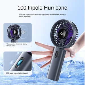 Nouveau <span class=keywords><strong>ventilateur</strong></span> portable à vitesse variable sans paliers, <span class=keywords><strong>petit</strong></span> <span class=keywords><strong>ventilateur</strong></span> turbo, affichage numérique, 100 vitesses, pliable, silencieux, pour l'extérieur, le camping-car, la maison - Product Image 4