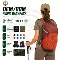 Sac à dos de randonnée imperméable et léger 20L unisexe pour trekking, escalade, alpinisme et voyage avec poche d'hydratation