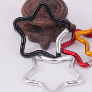 Custom Logo Aluminum Star Shaped Carabiner Keychain Lightweight Spring <b>Clip</b> for Promotional Activities - Product Image 3