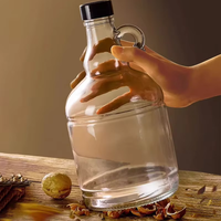Grande bouteille de vin rouge de Californie vide, en verre épaissi, scellée, pour brassage maison, distribution de médicaments ou de vin blanc