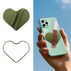 Support de brillant à lèvres en silicone en forme de cœur, adhésif pour la plupart des smartphones, étui de téléphone pour rouge à lèvres et gloss - Product Image 2
