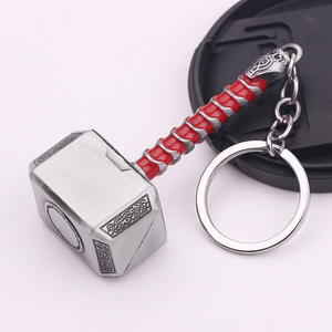 Porte-clés exquis en forme de marteau de Thor des <span class=keywords><strong>Avengers</strong></span>, en alliage de zinc écologique, plaqué argent anti-ternissement, pendentif moulé, cadeau de marchandise de film - Product Image 3