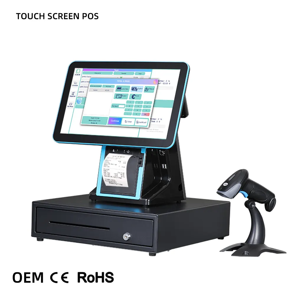 JESEN personalizzato ODM ristorante ordine Touch Screen Android POS Tablet Android Smart POS ordine Self Service chiosco di pagamento ordine