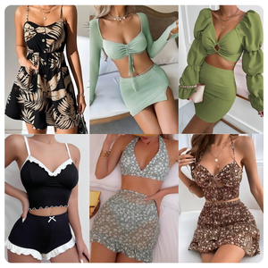 <span class=keywords><strong>Abbigliamento</strong></span> all'ingrosso HLY: Stock <span class=keywords><strong>di</strong></span> vestiti firmati in saldo, <span class=keywords><strong>abbigliamento</strong></span> casual da donna, vestiti e t-shirt, confezioni miste, consegna casuale - Product Image 1