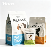 Sacs d'emballage pour aliments pour animaux de compagnie, personnalisés, imprimés, recyclables, finition mate, fond plat, sac en mylar avec fermeture éclair réutilisable, 1 kg, 3 kg