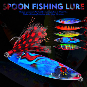 เหยื่อปลอมแบบช้อ<span class=keywords><strong>น</strong></span>หมุน NEW OEM 7.5CM17G S สำหรับตกปลา Walleye, Trout, Pike, Bass, Salmon - Product Image 2