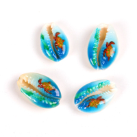 10 pièces de perles d'espacement en coquillage de tortue bleu naturel de 10 à 20 mm, coquillages de mer, bricolage pour la fabrication de bijoux, bracelets en coquillages