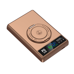Batterie externe magnétique sans fil 3-en-1 en alliage d'aluminium 10000 mAh avec support de téléphone et écran d'affichage, chargeur rapide 22,5 W pour smartphones - Product Image 3