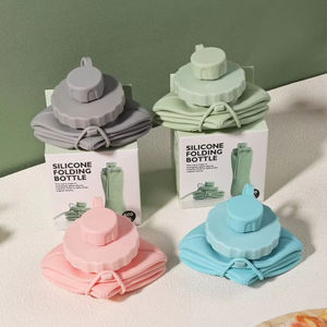 Gobelet à boisson pliable en silicone de style américain avec logo personnalisé, sans BPA, bouteille d'eau de sport pour enfants et festivals scolaires - Product Image 1