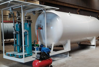 Station mobile de remplissage de bouteilles de GPL 20 000 litres avec système de pesage monté sur skid et pompe antidéflagrante pour usine de remplissage de gaz propane