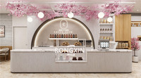 Conception d'intérieur de restaurant commercial sur mesure, mobilier de café moderne, comptoir de café personnalisé