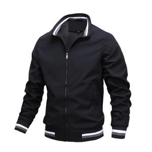 Chaqueta de bombardero cortavientos ligera a la moda informal de talla grande para hombre, logotipo personalizado, venta al por mayor, Primavera, cuello levantado, maternidad en blanco - Product Image 5