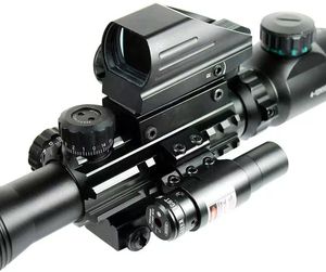 ชุดกล้องเล็ง LUGER 4-12x50EG แบบสองระบบไฟส่องสว่าง + ศูนย์เล็งแบบโฮโลแกรม 4 จุด สีแดง/เขียว ใช้ได้กับรางขนาด 20 มม. - Product Image 5
