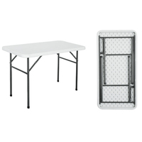 Table pliante rectangulaire en plastique bon marché pour banquet en plein air, 6 pieds, pour mariage