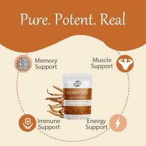 ผงเห็ดถั่งเช่า OEM/ODM ขายดี พร้อมเบต้ากลูแคน ช่วยเสริมพลังงาน กล้ามเนื้อ สุขภาพปอด ความจำ และสมรรถภาพ - Product Image 3