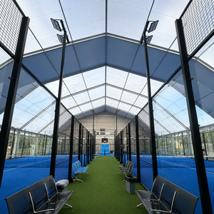 Tenda per Campo da Padel Indoor, Tetto Poligonale Resistente, <span class=keywords><strong>Struttura</strong></span> in Alluminio per Arena da Tennis - Product Image 4