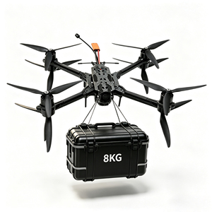Dron FPV industrial de 10 pulgadas de alta velocidad, 8 kg de carga útil, 150 km/h, 29 minutos de tiempo de vuelo, 10 km de distancia, marco de fibra de carbono. - Product Image 6