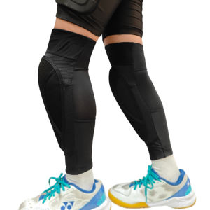 Deportes suave compresión fútbol espinillera manga Protector MTB espinillera con esponja panal almohadilla para fútbol - Product Image 4