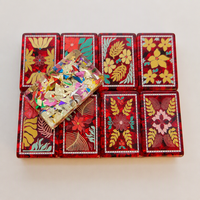 Mahjong Pit Merry Merry Holiday Tiles Wholesale 160 Luxury Acrylic Deep Carved American Mahjong Set Travel Tile Set Ready to Ship