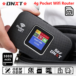 Router wifi portátil DNXT 4g LTE Cat4 WiFi6, wifi móvil, configuración WPS con una sola tecla, wifi de viaje, AP/Estación, wifi de bolsillo con pantalla LCD, para uso en viajes. - Product Image 1