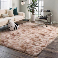 ZT personnalisé décoratif zone lavable grande teinture de cravate PV moelleux tapis de fourrure artificielle tapis pour salon