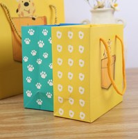 Sac en papier avec de beaux animaux de dessin animé pour enfants, emballage de cadeaux d'école, sac de Shopping