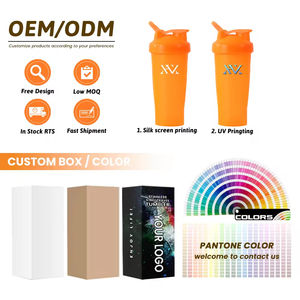 לוגו מותאם אישית 600 מ""ל 400 מ""ל כושר פלסטיק שחור חדר כושר בלנדר שייקר כוס שייקר חלבון בקבוק למי ספורט - Product Image 5