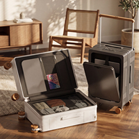 Valise d'affaires haut de gamme OEM personnalisable avec logo, deux pièces, compartiment frontal pour ordinateur portable, bagage cabine pour cadeaux d'entreprise