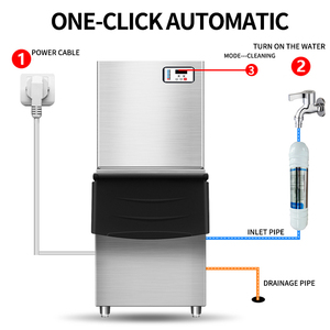Máquina de Hielo Modular Comercial de Alto Rendimiento, 350 kg/24 h, Cubos Completos, Automática, Trituradora de Hielo, Máquina de Hielo Raspado Lista para Usar - Product Image 6