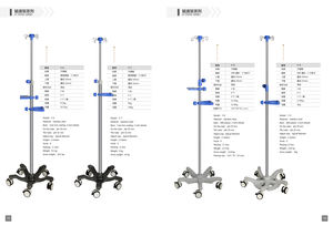 Penyangga infus rumah sakit, tiang <span class=keywords><strong>IV</strong></span> Stainless Steel tinggi dapat disesuaikan 5 kaki - Product Image 5