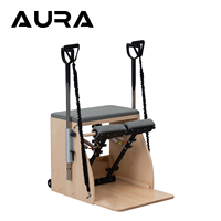 Chaise Wunda en bois d'érable massif, durable et de qualité supérieure, réglable, écologique, équipement de studio de Pilates, équipement de fitness, santé physique