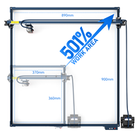 Nouvelle machine de gravure laser portable TWOTREES TTS améliorée avec colonnes plus hautes pour le bricolage