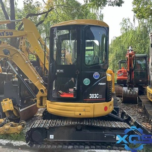 Mini-excavatrice Caterpillar 303 d'occasion, 3 tonnes, modèle 2022, moteur, boîte de vitesses et pompe contrôlés par PLC, matériel de construction - Product Image 1