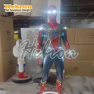 Scultura in resina personalizzata in fibra di vetro, arte da giardino, <span class=keywords><strong>Spider</strong></span>-<span class=keywords><strong>Man</strong></span> in resina, Superman 3D, Gigante Uomo <span class=keywords><strong>Rosso</strong></span>, scultura decorativa - Product Image 5