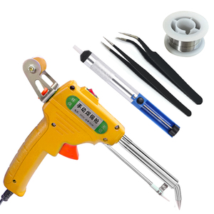 Pistola de <span class=keywords><strong>Soldar</strong></span> Manual Naranja de 60W, Herramienta de Soldadura con Calor Interno y Externo, Soldador Eléctrico de Una Mano, Soldador Semiautomático de <span class=keywords><strong>Estaño</strong></span> - Product Image 1