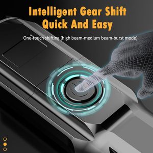 Lampe torche tactique portable en gros avec LED télescopique ultra-lumineuse, rechargeable par USB, étanche IP54, en matériau ABS - Product Image 5