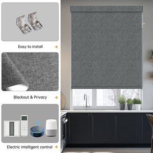 Persianas Enrollables Eléctricas SAMADHI para Ventanas Francesas, Diseño Moderno Personalizable, Construcción Duradera, Material de Poliéster, Envío Rápido - Product Image 4