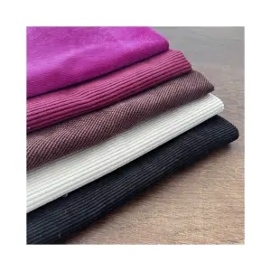 Op Maat Gemaakte Verschillende Kleurrijke Wales Zwaargewicht Polyester Nylon Stretch Corduroy Stof Voor Kledingjas Jas