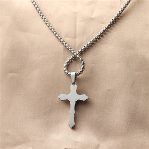 Stainless Steel Two Tone <b>Cross</b> Pendant Necklace Men Punk Retro Fashion Jewelry 12010 - Product Image 2