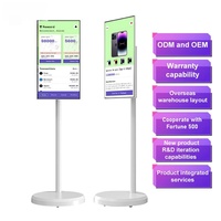 21.5 pouces Nouvelle Technologie Mobile Stands Tv Sur Roues Hd Lecteur Vidéo Android Smart Rechargeable Portable Écran Plat TV