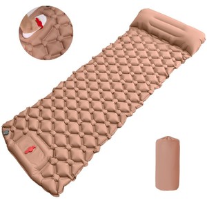 Colchoneta para Dormir de Alta Calidad con Bomba de Pie Integrada, Impermeable, Resistente a la Humedad, de Nailon 40D, para Interiores y Exteriores - Product Image 1