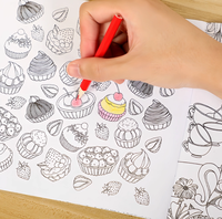Petit carnet de croquis pour adultes Secret Garden, peint à la main, livre de coloriage pour la méditation des adultes, soulagement du stress, livre d'images pour la peinture des étudiants