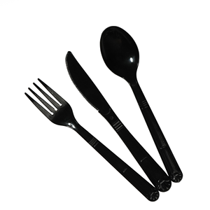 Ensemble de couverts en plastique (couteau, fourchette, cuillère) robuste et de haute qualité en PP, échantillon disponible, grossiste OEM/ODM - Product Image 3