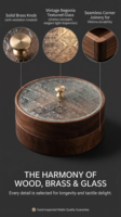 Boîte de rangement en bois pour bonbons et aliments avec couvercle, étanche, écologique, plateau à compartiments ronds et carrés, décoration d'intérieur, vente en gros
